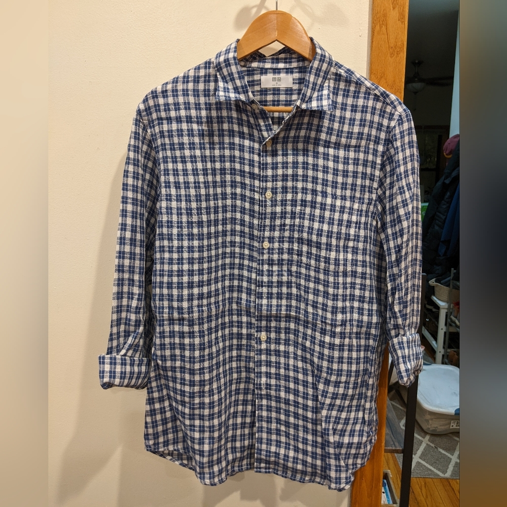 Plaid Linen Button Down